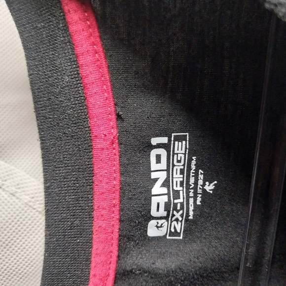 AND1 Black T-Shirt with Red Logo - Picture 2 of 4